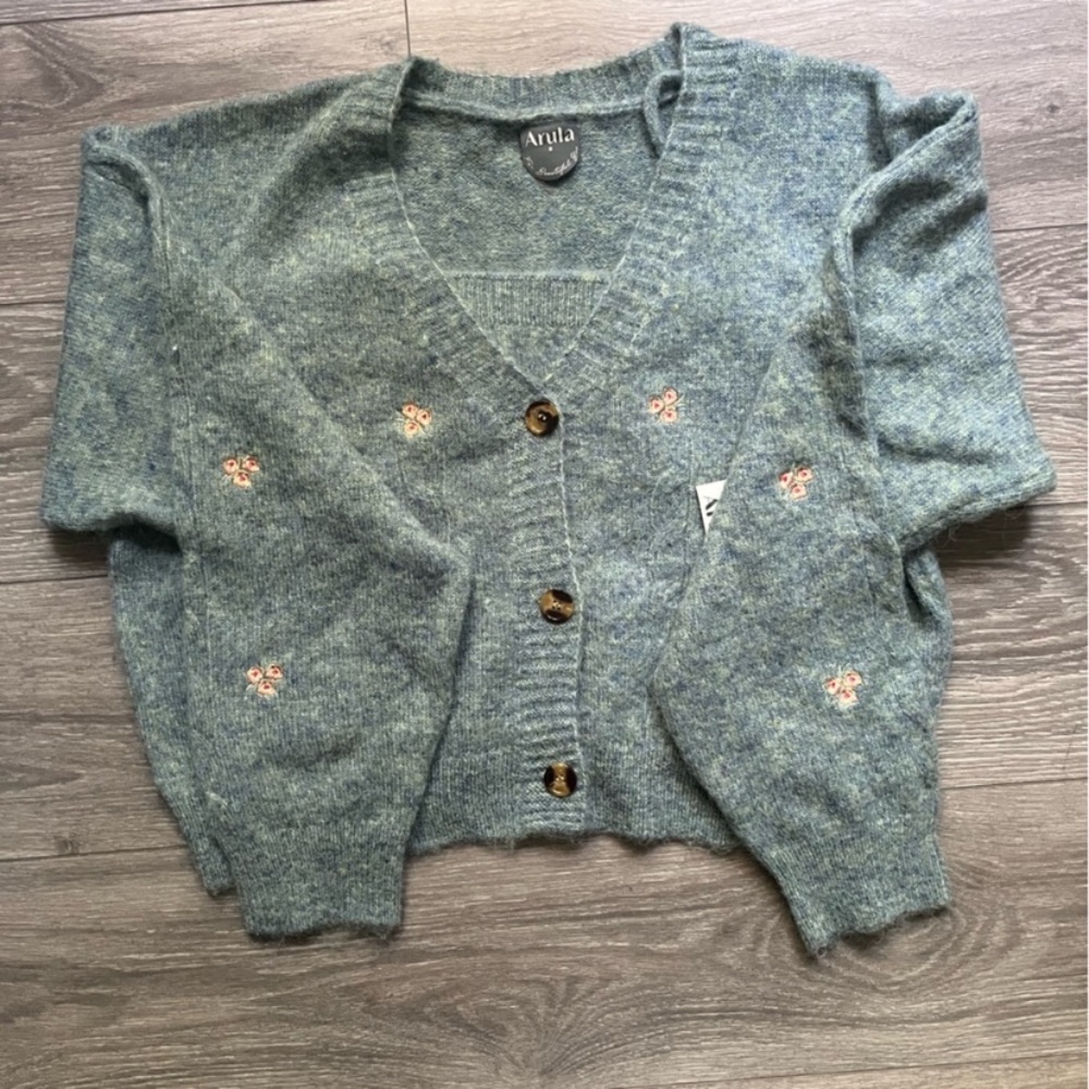 Arula Floral Embroidered Twinset NWT 2X